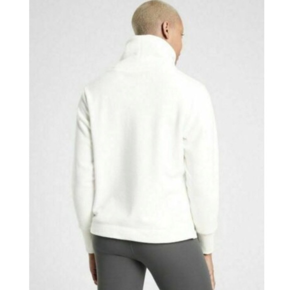 Athleta double cozy karma funnel neck pullover sweatshirt size medium - Picture 2 of 6
